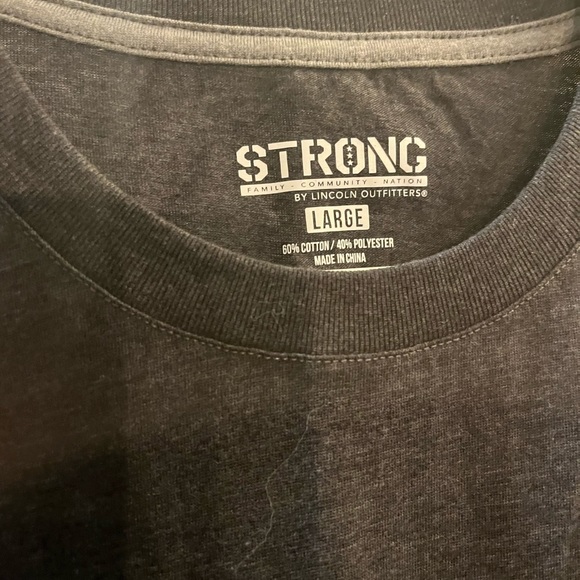 3/$20 SALE Patriotic Strong Men’s Large T-shirt One Nation Under God Gray - Picture 5 of 7